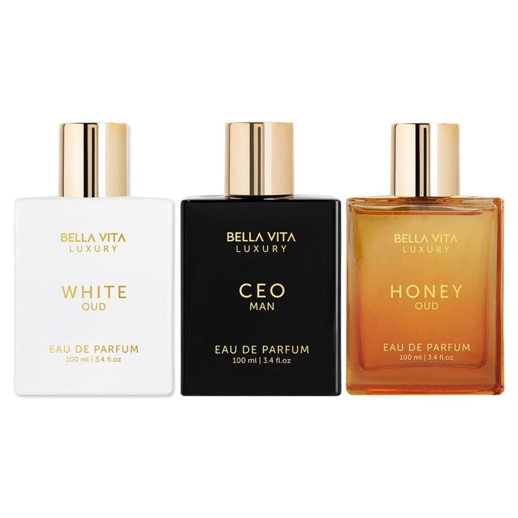 BellaVita Luxury’s Signature Trio | 3x100ml Perfumes | CEO Man, Honey Oud & White Oud | Perfume for All | Long Lasting Fragrance | Eau De Parfum